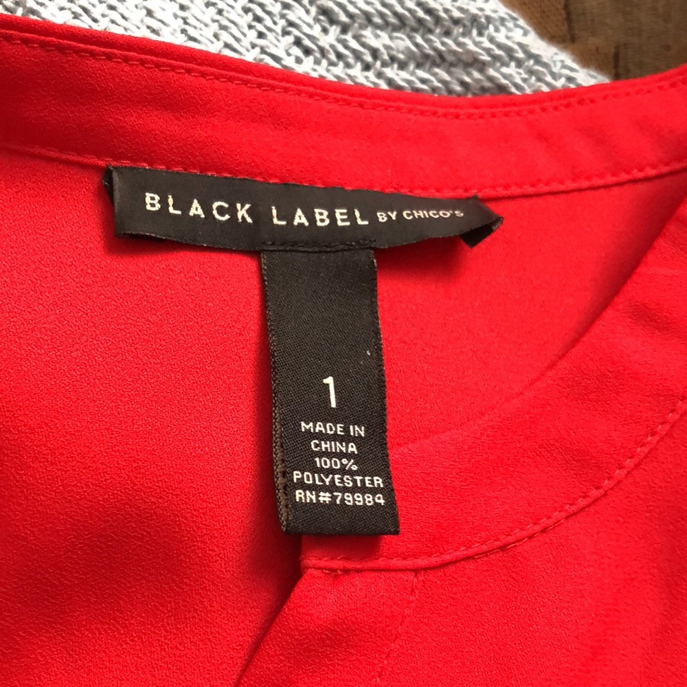 Black Label Red Tunic Asymmetric Size 1 - image 6